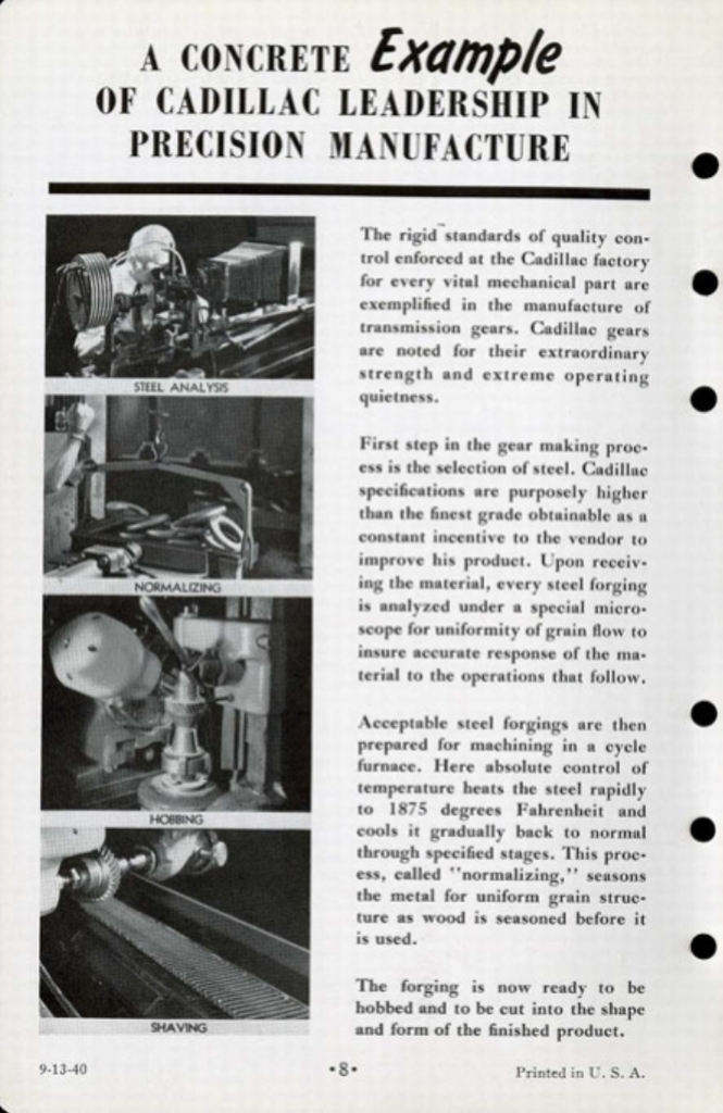 1941 Cadillac Salesmans Data Book Page 1